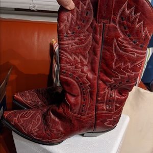 Dan post sidewinder cowboy boots red 9